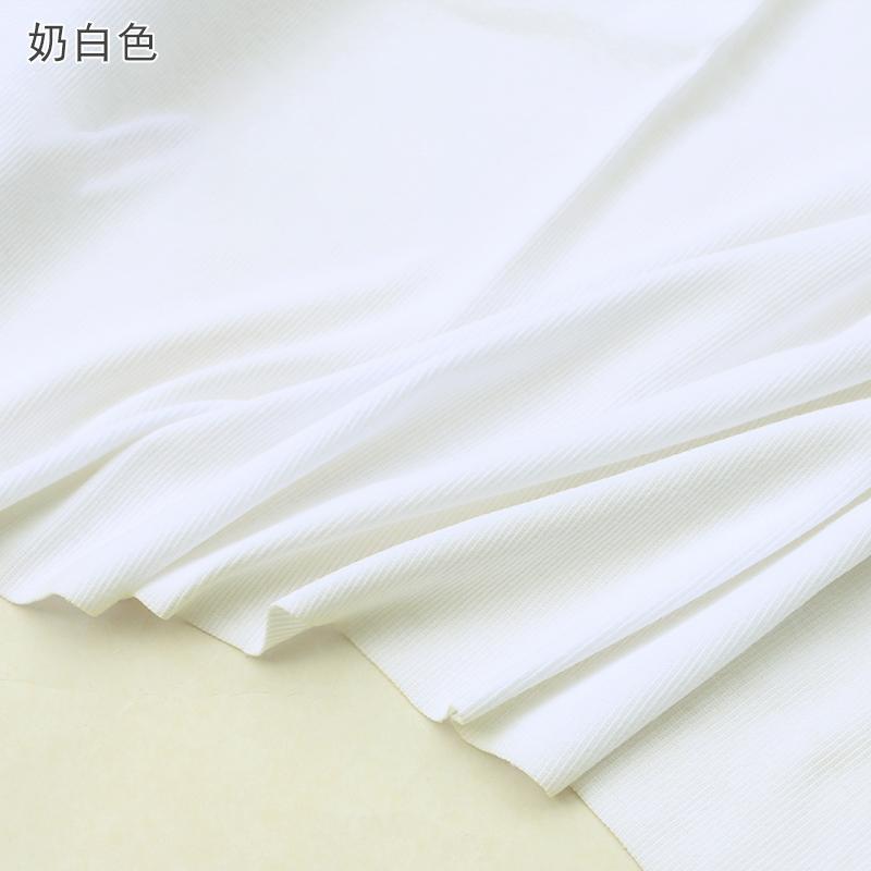 120x50cm Elasticity Cotton Ribbed Knitted Fabric For Undershirt, Women's Dresses, T-shirts, Vests, Handmade DIY Sewing Fabrics