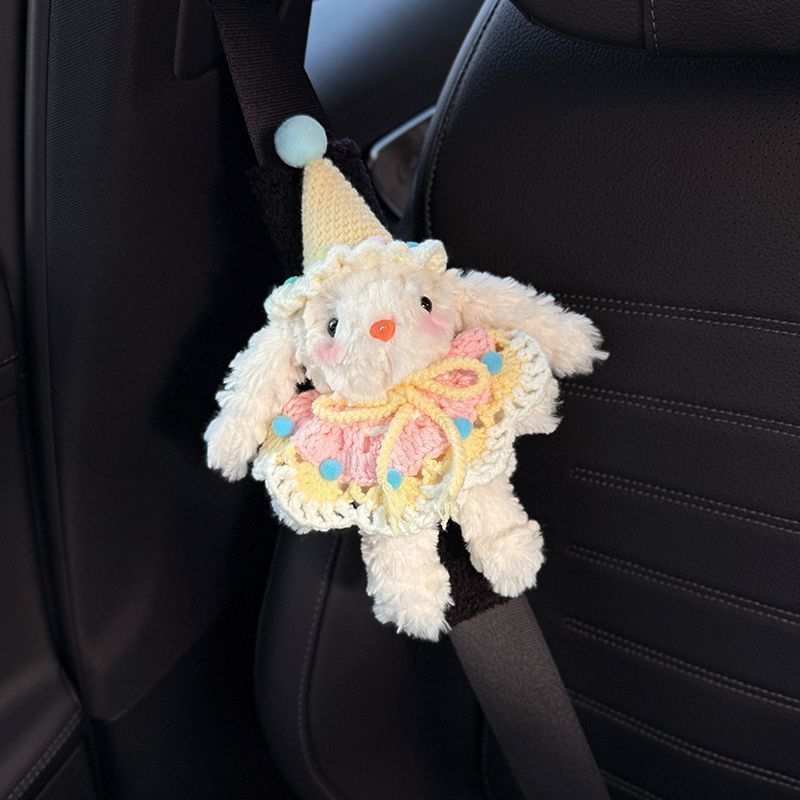 High Grade Cute Rabbit Car Seat Belt Shoulder Protector Women's Wear Resistant Clothing Auto Seat Belt Accessories