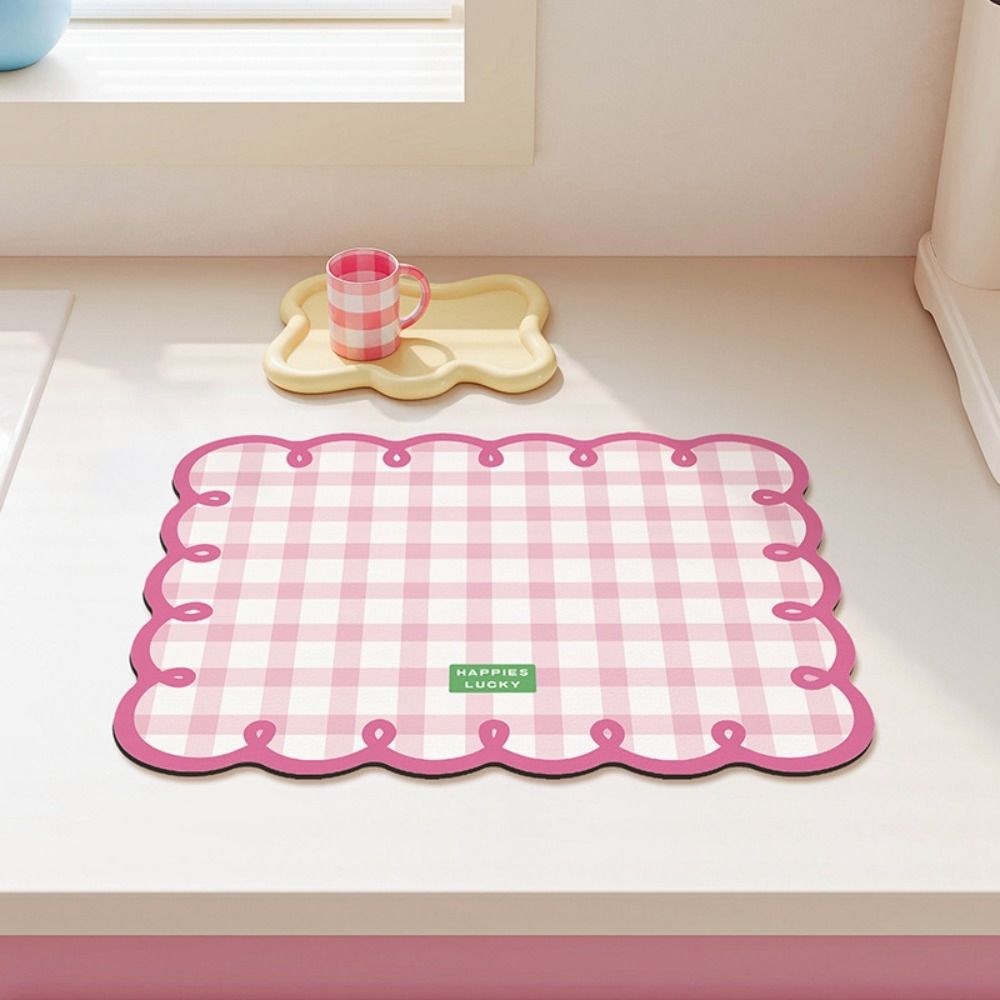 Super Absorbent Coffee Machine Mat Dish Drying Tableware Pad Draining Mat Kitchen Drain Pad  Home