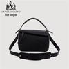 Prosta Jednolita Kolorowa Patchworkowa Torba na Ramię Crossbody z Ziarnistej Skóry Liczi