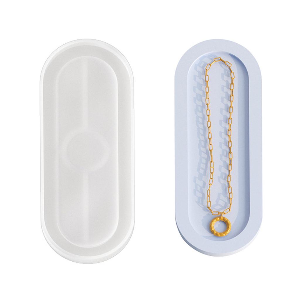 Jewelry Holder Organizer Mold Oval Plate Dish Cup Mat Silicone Mould DIY Storage Tray Coaster Epoxy Resin Molds Crafts