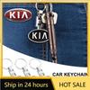 2026 Het bilklistermärke 1 st bilens emblem nyckelring styling nyckelring tillbehör för KIA Ceed Sportage Rio K5 K6 Optima Cerato Fortsätt