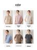 Twelve-Needle Women's Solid Cashmere Knit Pullover: Flat Round Neck, Short-Sleeved, Versatile Design