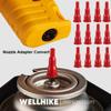 10pcs Red Convert Cassette Plastic Tank Into Inflatable Tank Spray Gas Refill Head Adapter