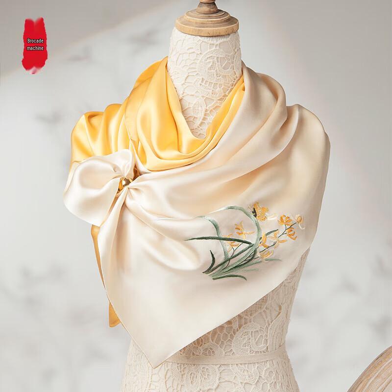 Zhenjinlou Double-Layer Suzhou Silk Embroidery Scarf & Shawl