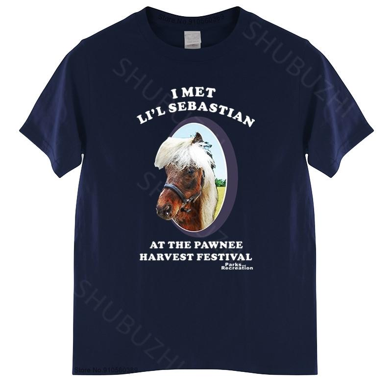 

Parks and Recreation I Met LiL Tshirt Mens Short Sleeve Tee Shirt New Fashion Cotton brand tshirt euro size S