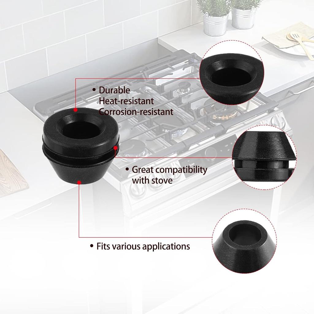 SMEV 50708 RV Cooktop Grate Grommets for Dometic Stove Top Parts Grate Rubber Grommets Replacemet RV Stove Parts top rubber bumpers Dometic Stove