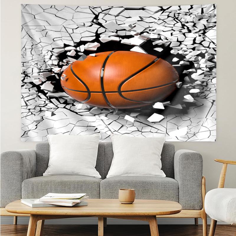 Basketball Pattern Background Tapestry Hanging for Bedroom,Livingroom, Playroom,Decor Art Room Wall Tapestry Holiday and Birthday Gifts