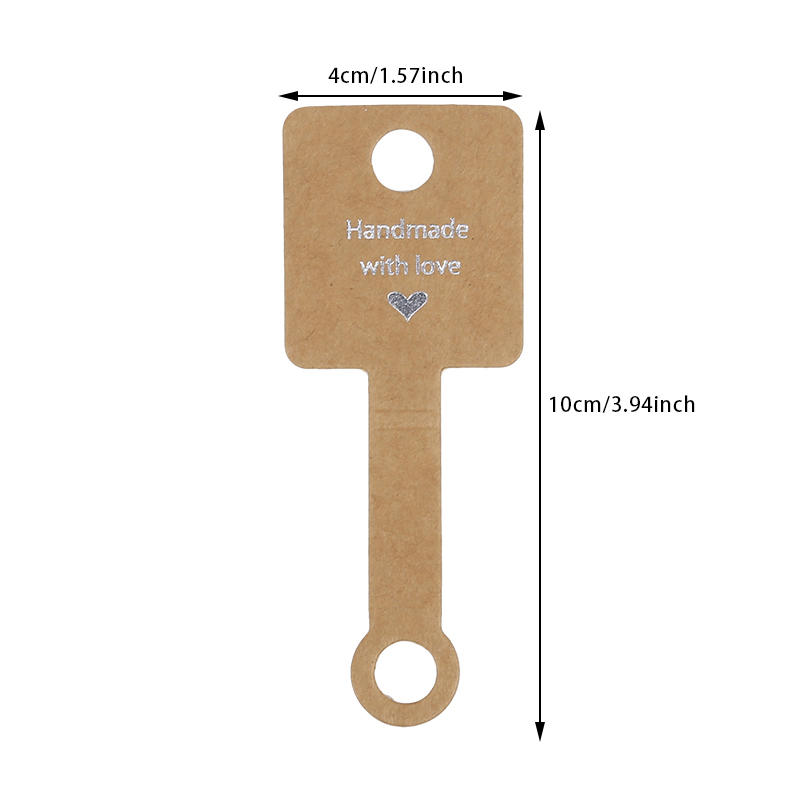 100PCS Sturdy Jewelry Hanging Displays Cards Creative Foldable Jewelry Paper Cards for Necklace Bracelet Earrings Keychain