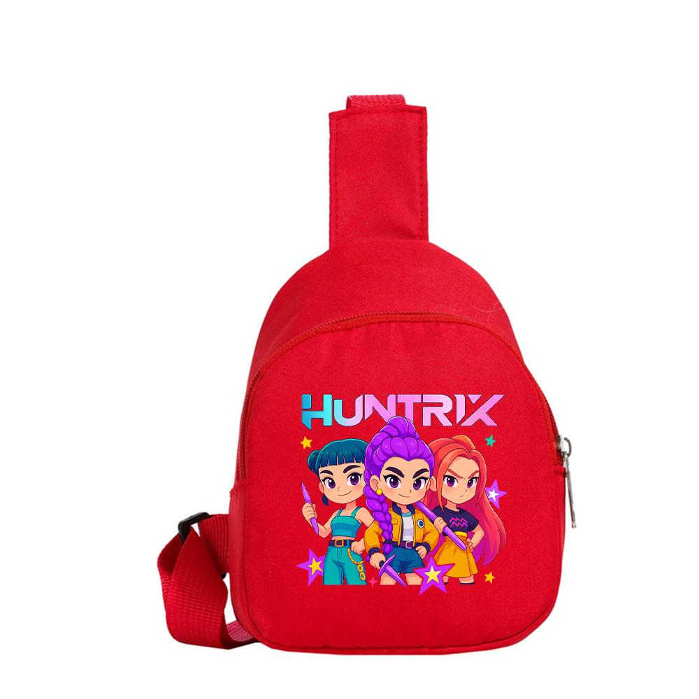 Zaino Petto Kawaii Stampato Anime K-Pop Cacciatori di Demoni per Ragazzo Ragazza Borsa a Spalla Studente Borsa a Tracolla Portatile Regalo di Natale per Bambino