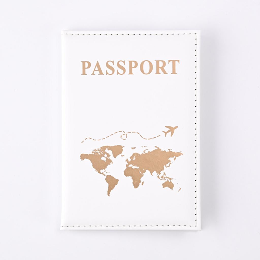 Fashion Passport Protector World Pattern Travel Passport Clip Wallet Gift PU Leather Card Holder Unisex Storage Bag.-zmt
