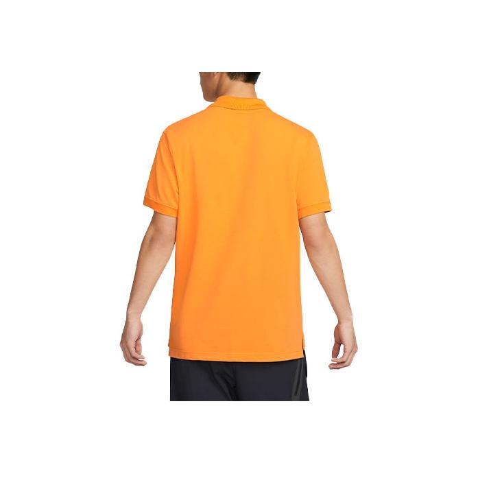 Nike Ropa deportiva Polo de color sólido Tops para hombre Naranja CJ4457-886