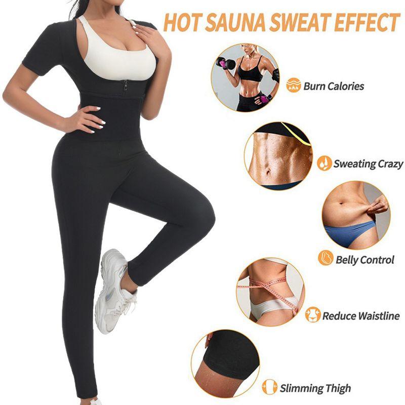 Damen Saunaanzug Mieder Taillenformer Bodysuit