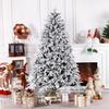 Flocked PVC & PE Snowy Christmas Tree with Snowflake Decoration, 150CM or 210CM