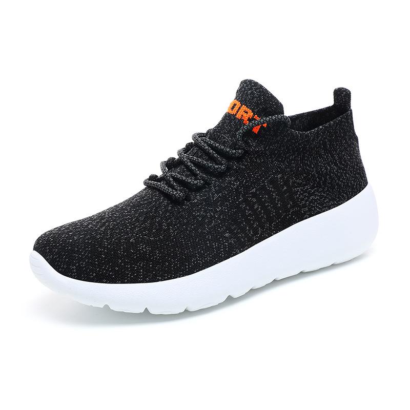 Plus Size Letvægts Mode Popcorn Sneakers Sommer Nye Flyvende Vævet Åndbare Afslappede Par Sko Løbesko