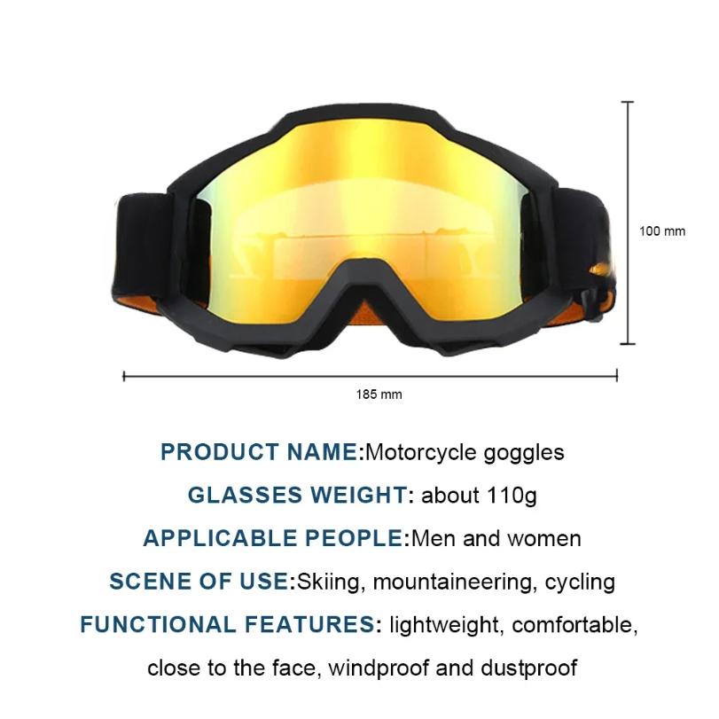 Schutzbrille Outdoor Motorrad Winddicht Sanddicht Brillen Motorrad Zubehör Ski Brille Racing Off Road Brille