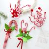1 Stück Polyester Festival Dekoration Lutscher Weihnachten Weihnachtskugel Exquisite Weihnachtsbaumschmuck Twist-Stab Wirbelnd