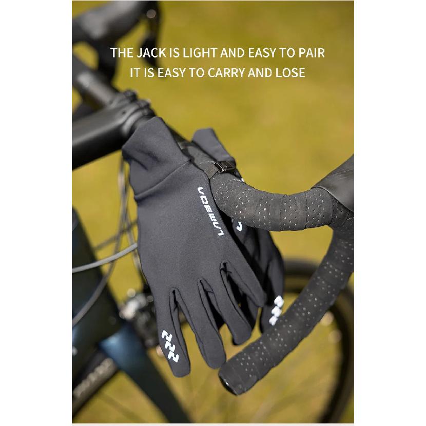 LAMEDA Winter Cycling Gloves for Men Thermal Bike Gloves Touchscreen Anti-Slip Full Finger Mountain Road Bicycle Riding Gloves