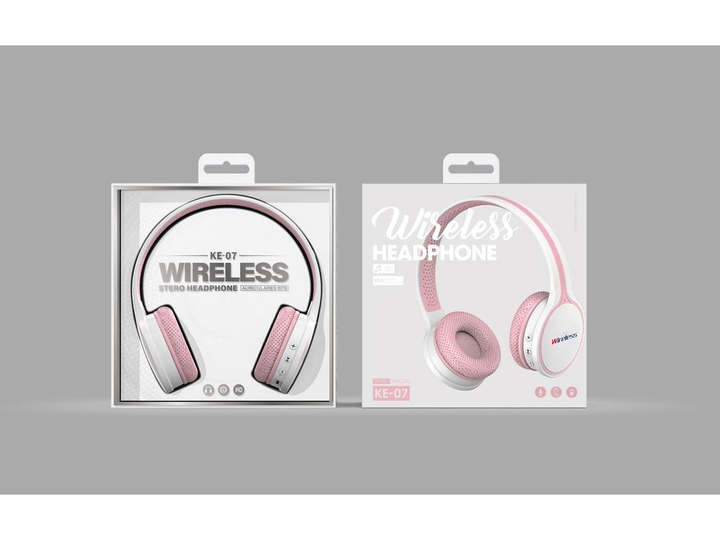 KE-07 Dual-Sided Stereo Foldable Wireless Bluetooth 5.3 Over-Ear Headphones