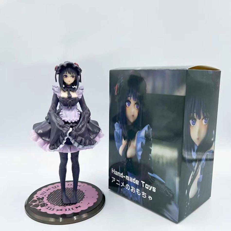 Anime Figure My Dress-Up Darling 12cm Black Maid Outfit Kitagawa Marin Action Figure Shizuku Kuroe Figurine Collection Model Toy