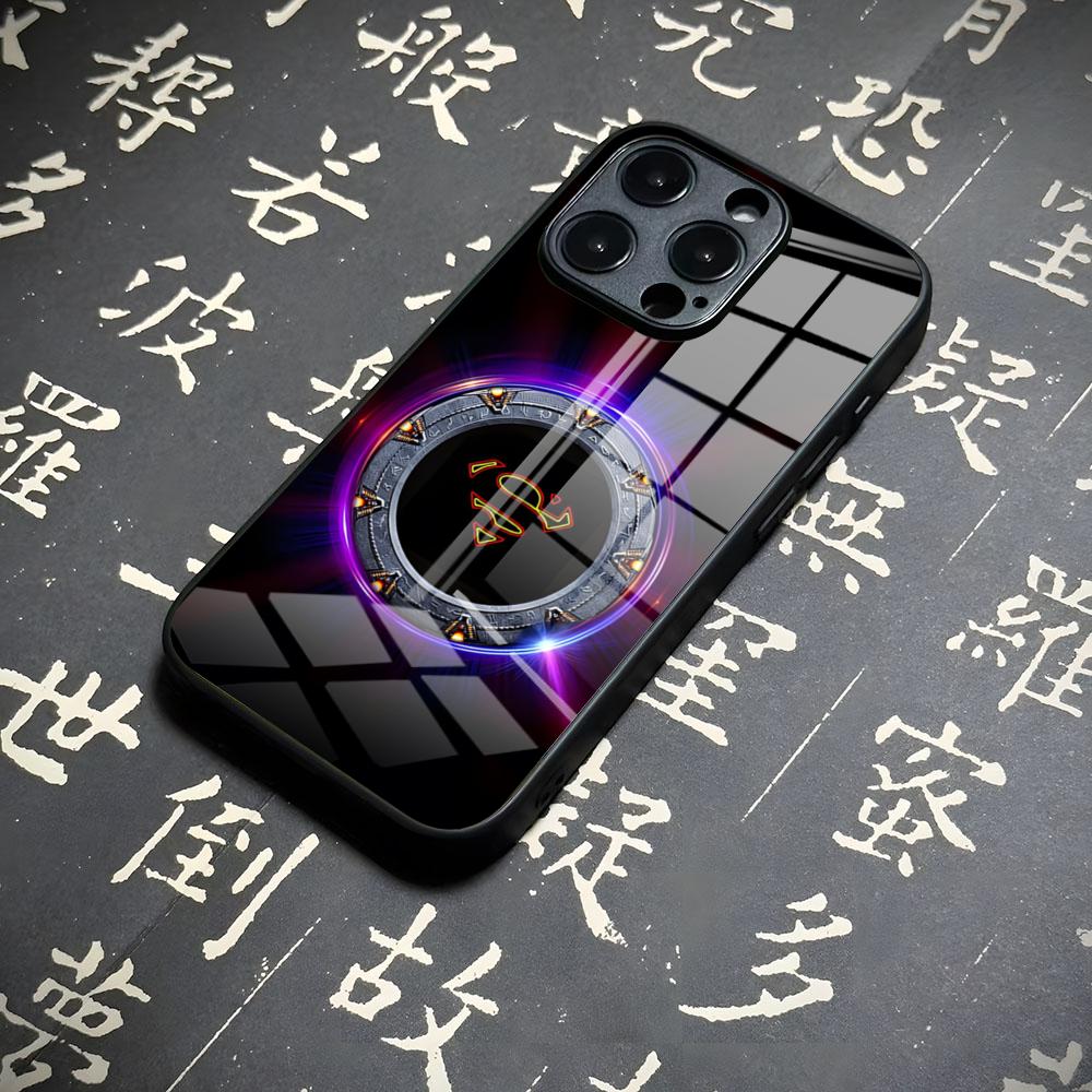 Stargate Atlantis Phone Case For Iphone 16 15 13 12 14 11 Pro Max Mini X Xr Xs 8 Gentleman 7 Puls 6 Glass Luxury Coque 2024