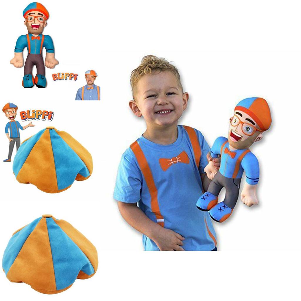 Delightful Blippi Cosplay Hat Plush Figure Toy Cuddly Stuffed Doll For Children