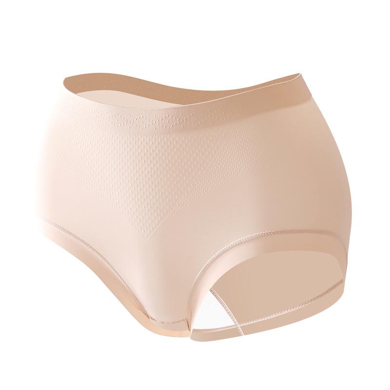 Nahtlose antibakterielle Mid-Waist Pfirsich Push-Up Dreieck Unterwäsche für Damen