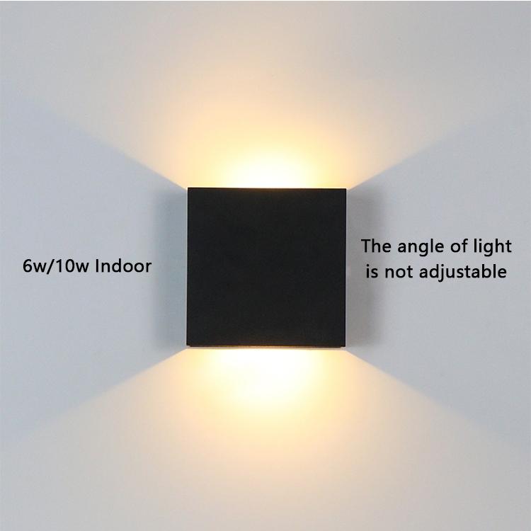 6W/10W LED Wall Light Outdoor Waterproof IP65 Porch Garden Wall Lamp & Indoor Bedroom Bedside Decoration Lighting Lamp Aluminum