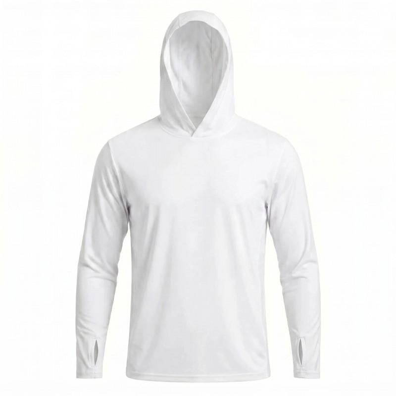 Herren Kapuzen-UPF-Sonnenschutzkleidung Leichte Schnelltrocknende Outdoor-Jacke Windbreaker zum Angeln Wandern