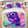 Parrot Pattern Bedding Quilt Set Quilt Cover Pillowcase Home Decoration Birthday Gift (1 * duvet cover + 2 * pillowcase, without core)