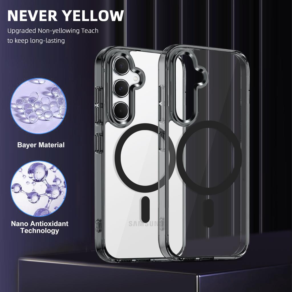 Luxury Desert Gold Clear Case for Samsung S22 S23 S24 S25 Plus Ultra A15 A16 A35 A55 Acrylic Transparent TPU Phone Cover