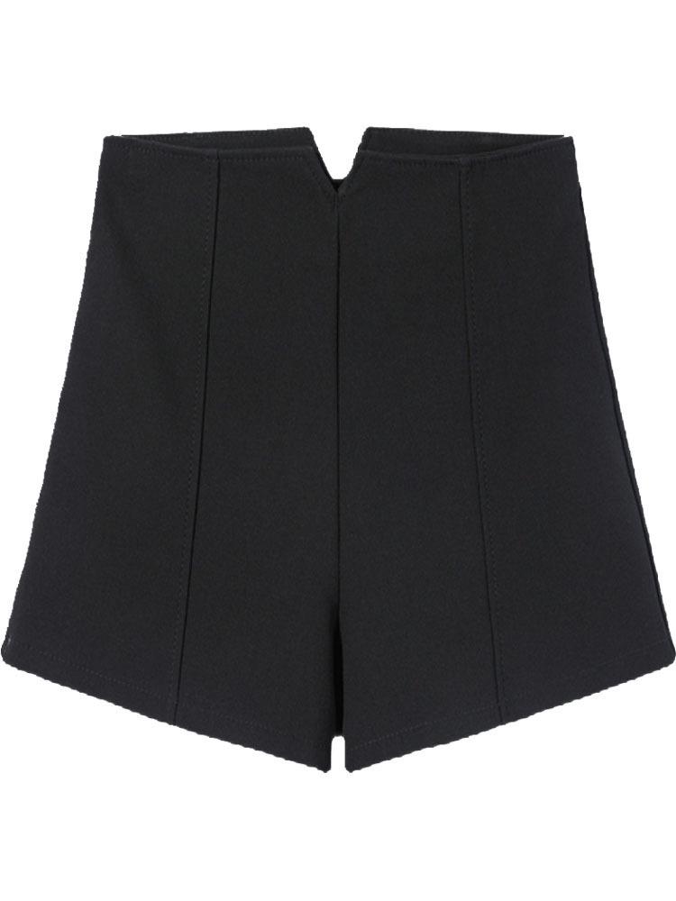 

Трендовые шорты с высокой талией и широкими штанинами для женщин - Стройнящие и стильные летние модные шорты 2XL чёрный