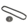 428 19T 17mm Sprocket with 428 60 Links Chain Steel High Toughness for 50cc?250cc Metal Motorcycle
