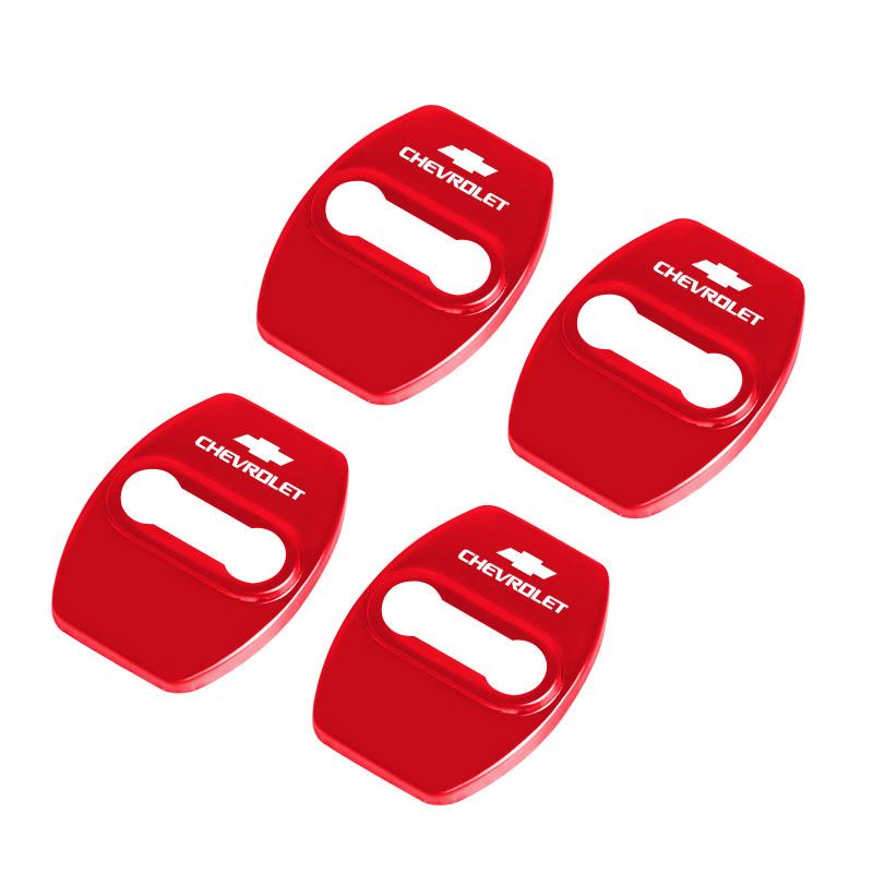 4 Pezzi Copri Serratura Porta Auto Tappo in Acciaio Inossidabile Accessori Auto Per Chevrolet Cruze Spark Captiva Suburban Camaro Malibu Silverado
