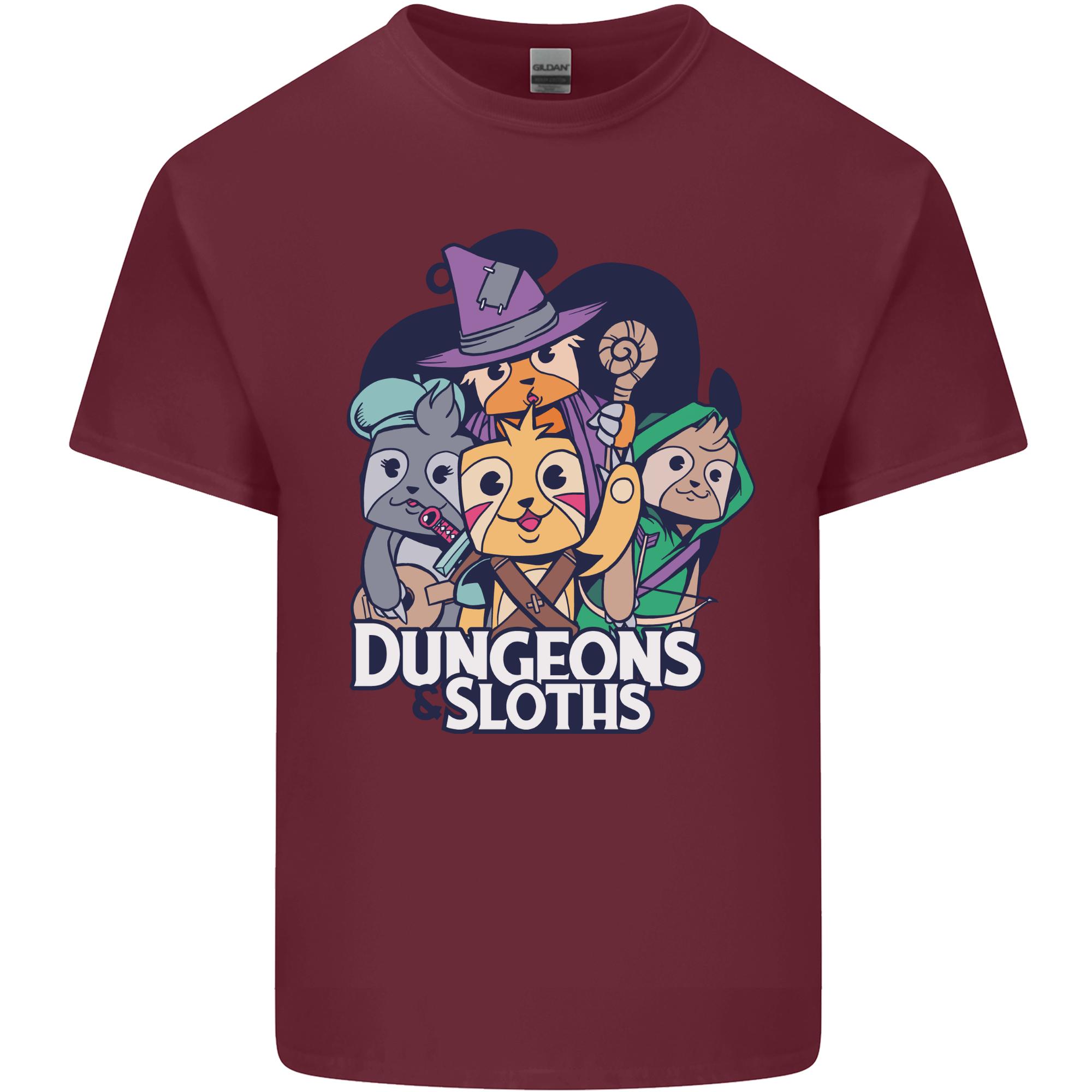 Dungeons Sloths Role Play Games RPG Unisexs Light Cotton TShirt S