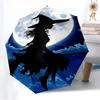 1PC Moon Witch Automatic Folding Umbrella - Compact 8-Rib Design, Durable Plastic & Iron, Lightweight for Outdoor Daily Use, Festive Gift056
