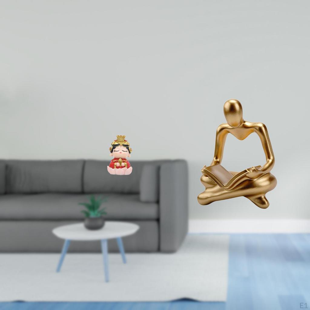 Resin Figurine Mother Statue Sculpture Ornament for Bedroom Cabinet Creative Abstract Thinker Craft