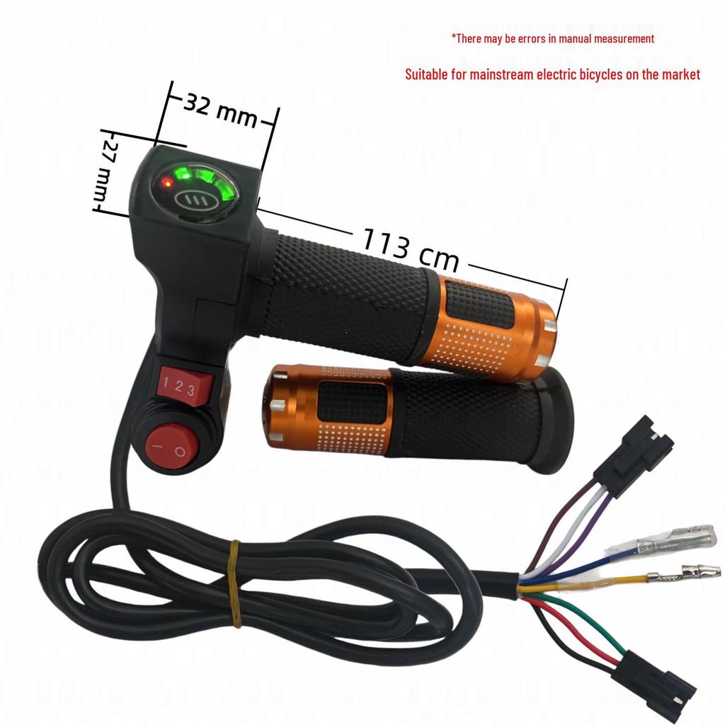 Four-light Switch & Three-speed 123V Digital Display Electric Vehicle Throttle Twist Grip