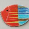 Nail-free Wall Decoration 5Pcs Wooden Fish Decor, Coastal Tropical Ornaments with Hand-Painted Stripes, Art Decorations for Barthroom Fence Pool Patio