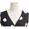 Z Women's V-Neck Polka Dot Sleeveless Tie-Waist Retro Summer Swing Dress