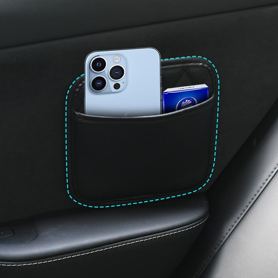 Car Storage Box Stick Console Seat Seam Tidying Kit for Phone Purse Card Sticky Pouch Purse Car Interior Accessories Storage Bag