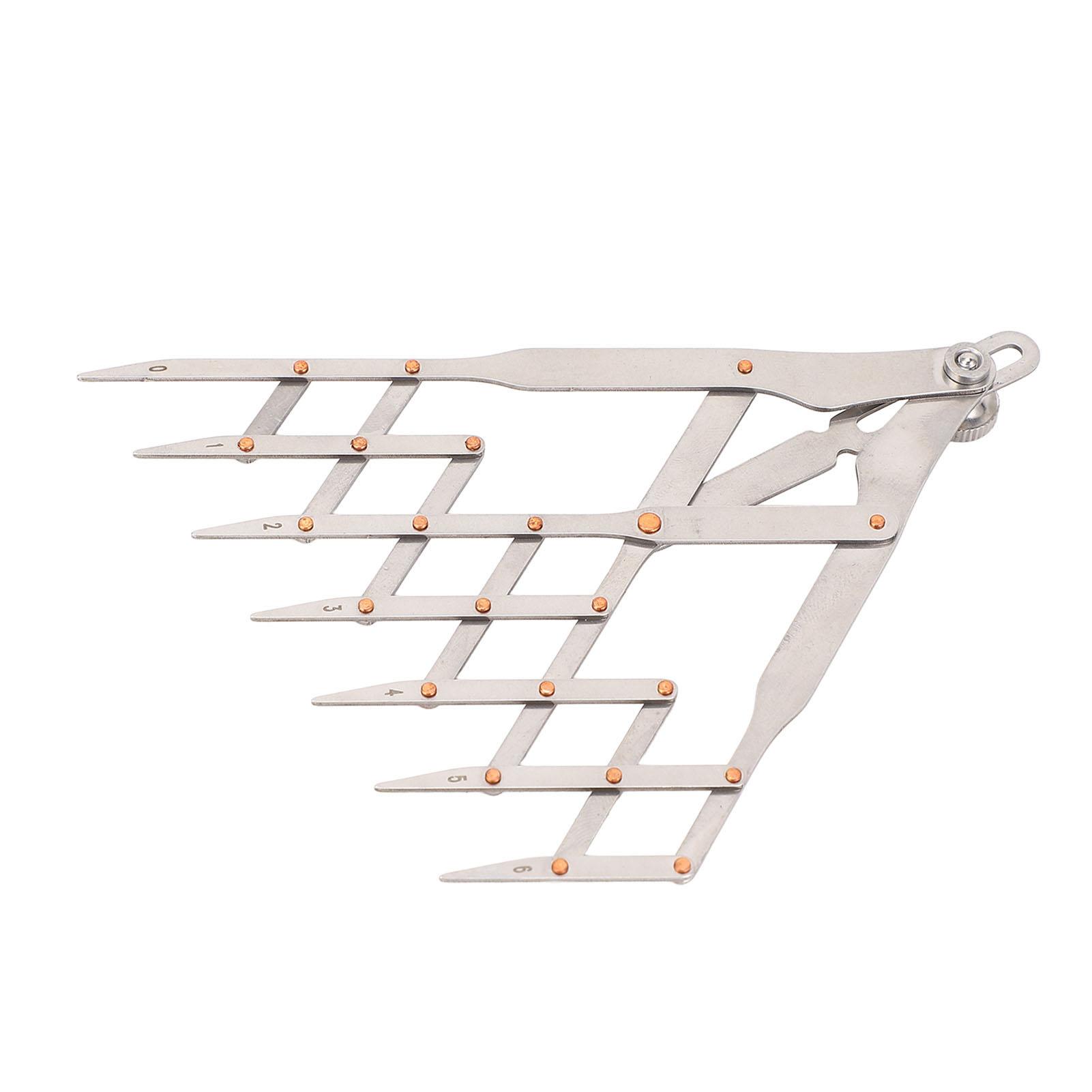 Equal Distance Measuring Ruler Stainless Steel Equidistant Ruler Equal Space Divider Leather Belt