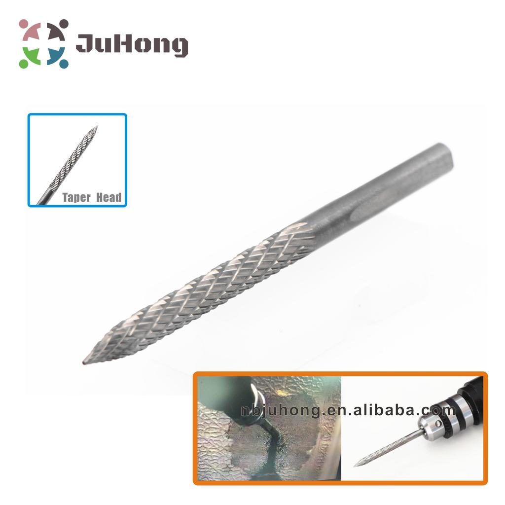1 Pair 4.5mm Super Hard Solid Carbide Cutter Rotary Burrs Carbon Steel Pneumatic Drill Bit Patch Plug Tire Repair Tool