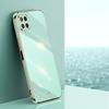 XINLI Phone Back Case for Samsung Galaxy A12,Electroplating Golden Edge TPU Protective Cover