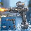 MK9 Electric Water Gun Automatic Water Shooting Toy Retractable Stock and Recoil for Kids Summer Outdoor Activities