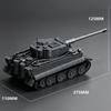 Figurine Tiger Tank “Wasteland” Camouflage 1:35 Scale Building Block Military Tracked Armored Vehicle Model Toy Display Piece