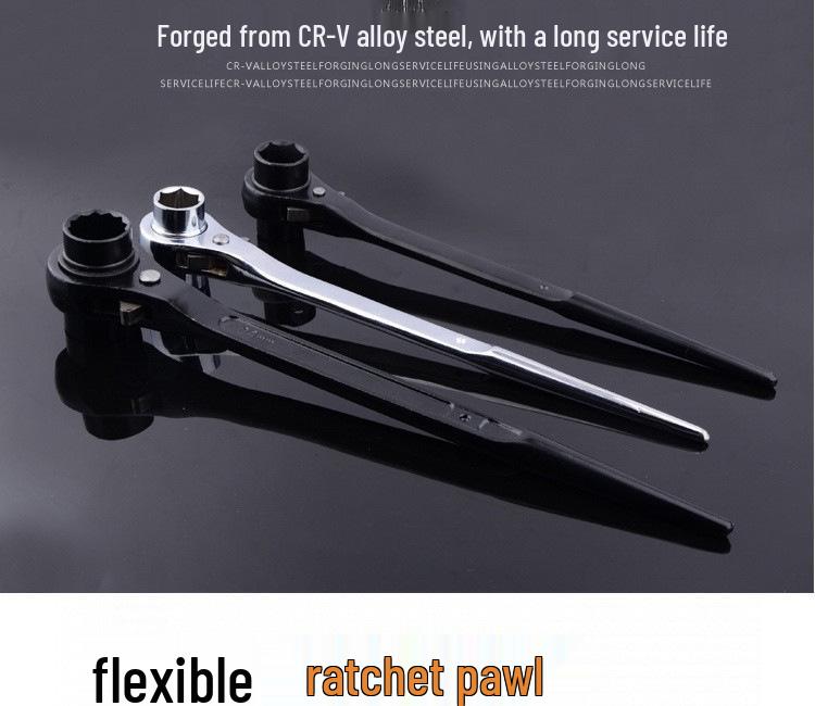 Bidirectional Ratchet Wrench: Three-Way Quick Gear Socket with Open End Fastener