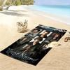 Name Custom Supernatural Print Beach Towel, Large Soft Quick Dry Towel for Beach Camping Swimming