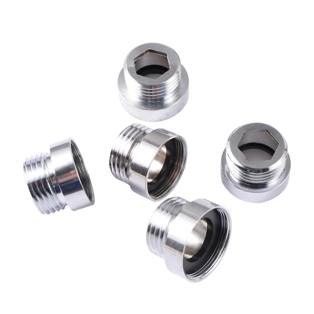 2Pcs Silver 1/2 Male To M22 M24 Tooth Pitch 1mm Garden Thread Connector For Shower Faucet Adapter