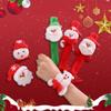 1 Pc Bronzing Christmas Gifts Xmas Bracelet Adult Children's Toys Santa Claus Snowman Elk Patting Circle Pat Ring